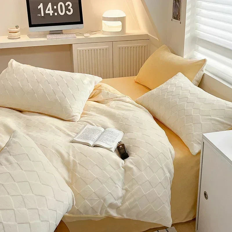 Fleece Warm Bedding Set