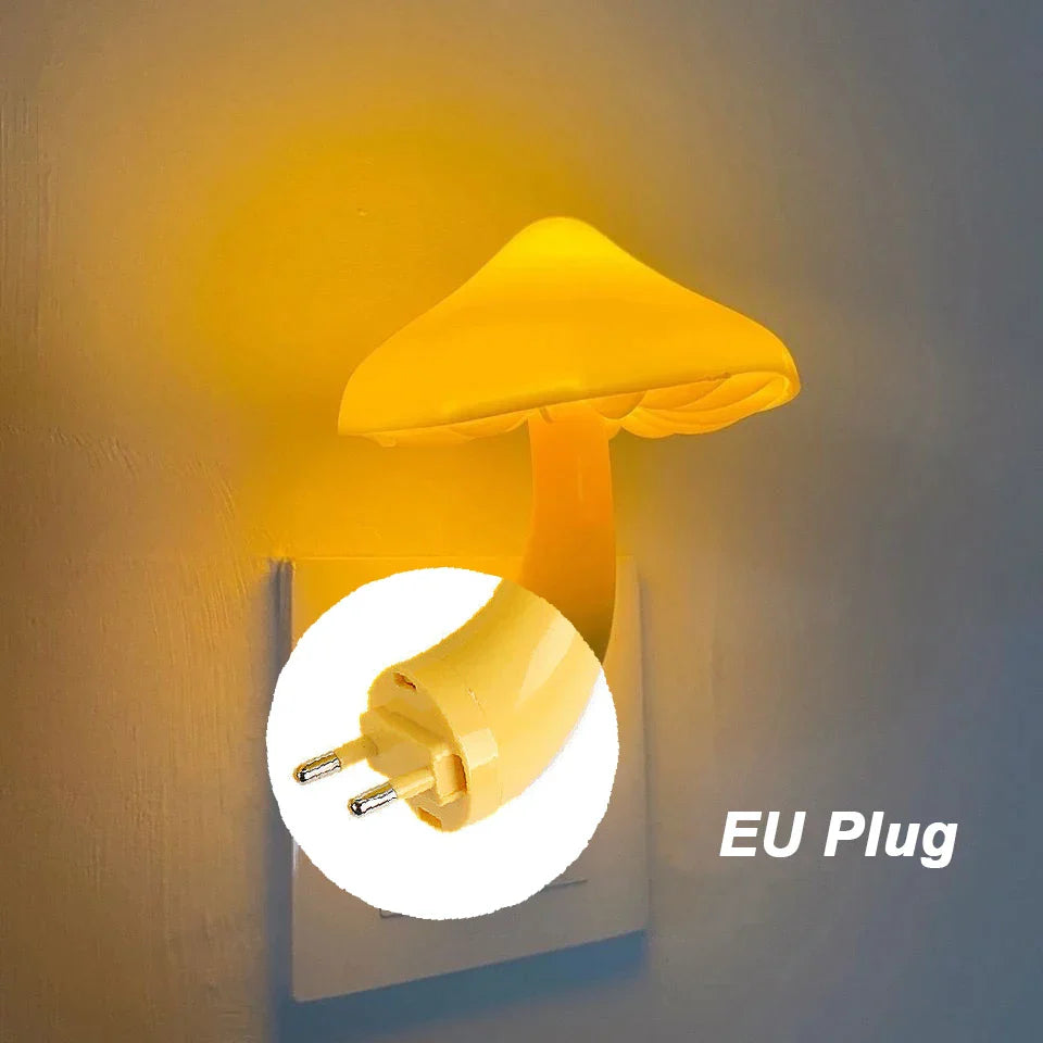 DecorBites™ LED Mushroom Night Light for Home Decoration and Bedroom, Light-controlled Sensor