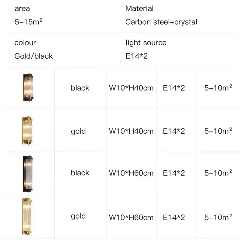 Lámpara de pared LED de cristal DecorBites™ Iluminación moderna para interiores en dormitorio, sala de estar, pasillo y entrada