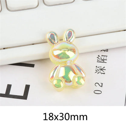 ديكوربايتس™ كابوشون راتنجي على شكل أرنب كاواي لأعمال سكرابوكينغ والحرف اليدوية