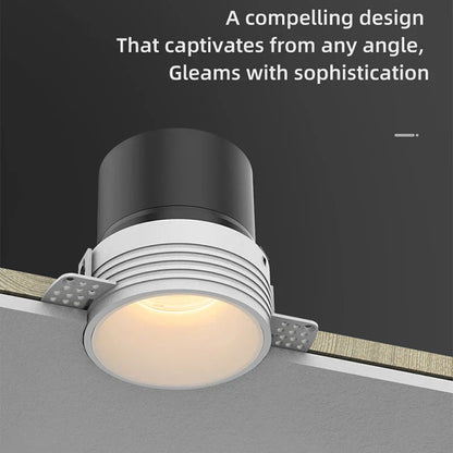 DecorBites™ COB LED Downlight: CRI97, Frameless, Easy Installation. Ideal for Living Room, Bedroom.