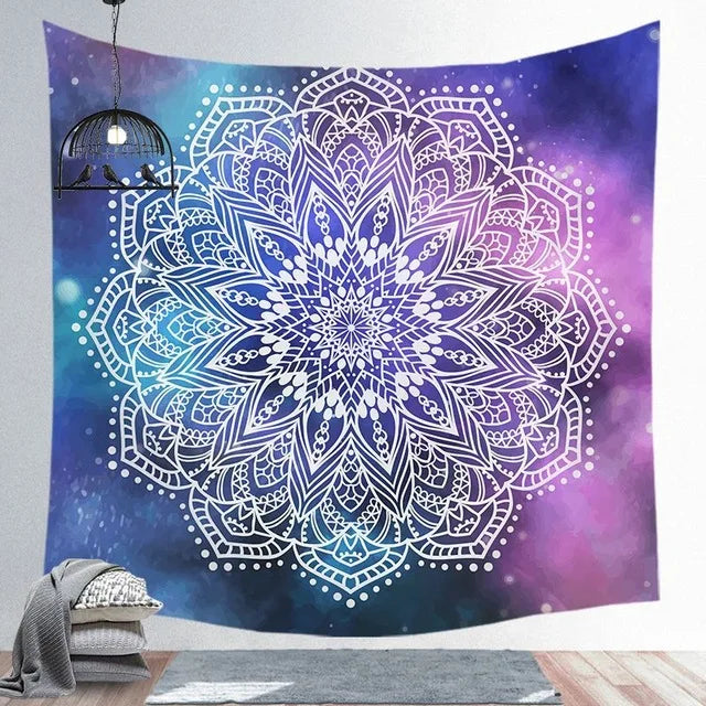 Decobites Psychedelic Mandala Sun Moon Tapestry Wall Hanging for Home Decor