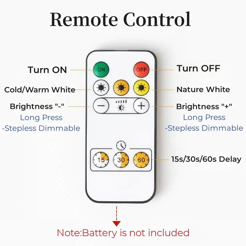 DecorBites™ LED Bathroom Wall Light Gold Dimmable Sconce USB Rechargeable Fixture