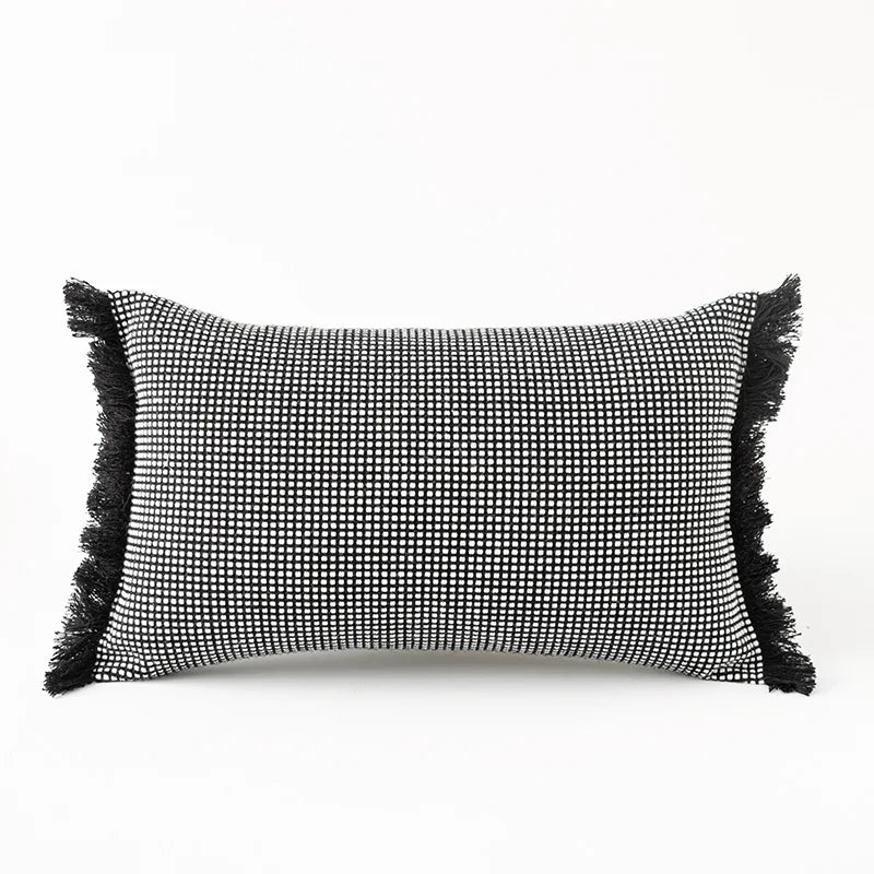 Funda de almohada artesanal DecorBites™ Cozy Green de 45x45 cm - Decoración nórdica para otoño e invierno