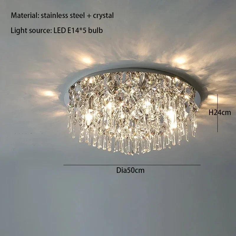 Lámpara de techo de cristal DecorBites™: Lámpara de techo LED moderna y lujosa para iluminación interior del hogar