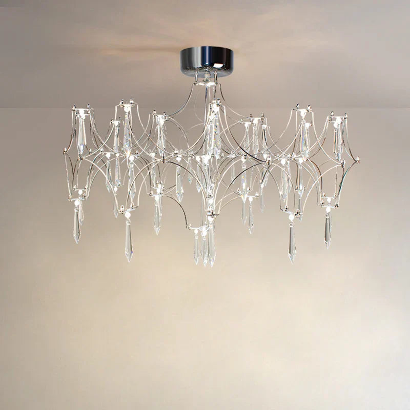 DecorBites™ Crystal Chandelier Ceiling Pendant Light for Living Dining Bedroom Home Lighting