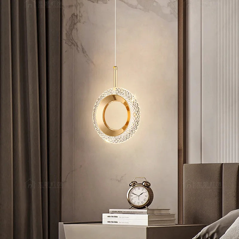 Nordic Ring LED Pendant Light in Iron, Aluminum & Acrylic