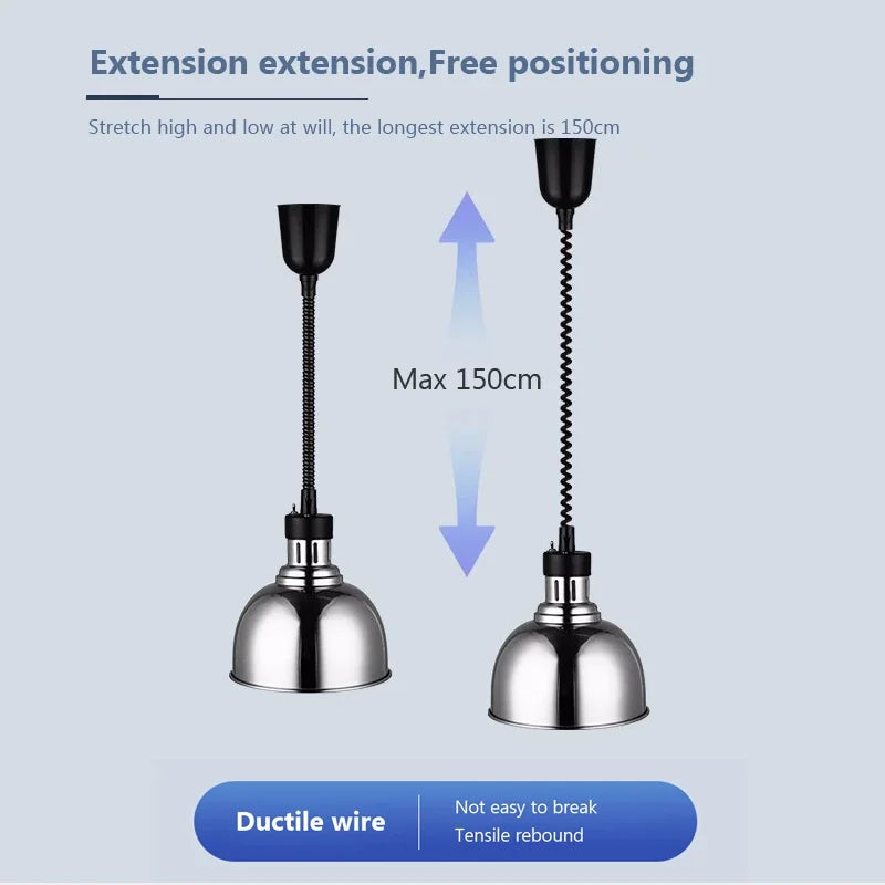 DecorBites™ Industrial Electric Heat Lamp for Food Heating Chandeliers