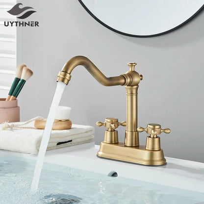DecorBites™ Black Brass Waterfall Basin Faucet - Single Handle Vanity Tap
