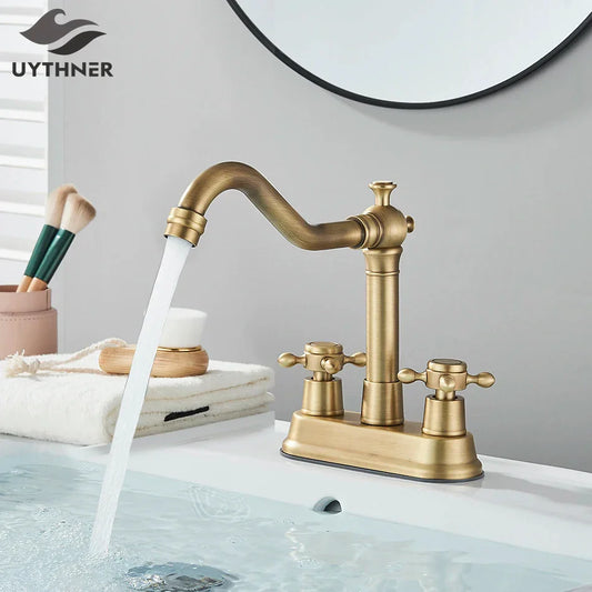 DecorBites™ Black Brass Waterfall Basin Faucet - Single Handle Vanity Tap