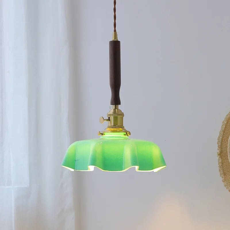 مصباح معلق LED من الزجاج الأزرق من DecorBites™ لغرفة الطعام وغرفة المعيشة وغرفة النوم