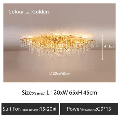 Lámpara de techo de cristal DecorBites™ - Iluminación de lujo para espacios modernos