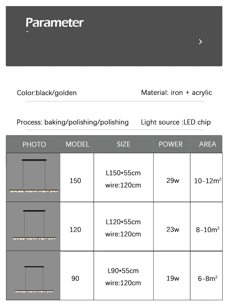Decorbites™ Lámpara colgante LED para comedor, cocina, isla, bar e iluminación de techo