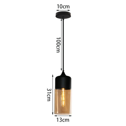 DecorBites™ Glass Shade Pendant Light, Industrial Kitchen Restaurant Decor Lighting