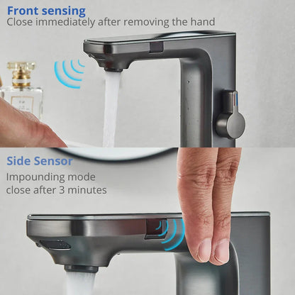 DecorBites™ LCD Sensor Basin Faucet Hot Cold Water Mixer Tap Touchless Vanity Faucet