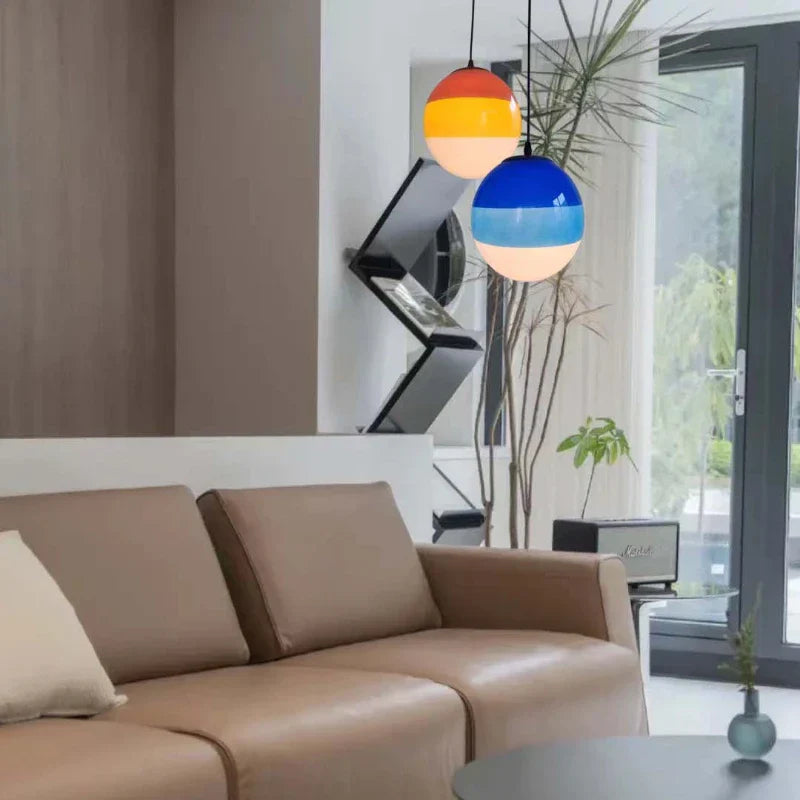 DecorBites™ Gradient Glass Dome Pendant Lamps for Modern Interiors