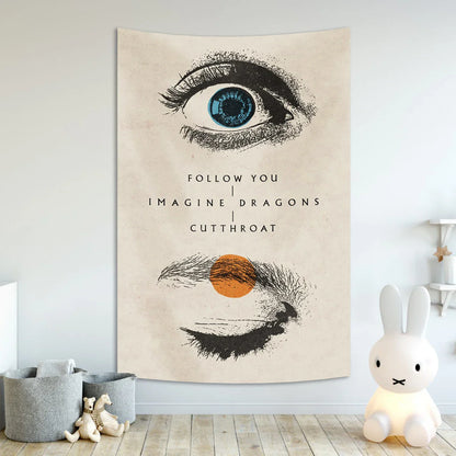 Decobites Imagine Dragons Band Poster Tapestry Rock Singer Wall Art Banner Decoration