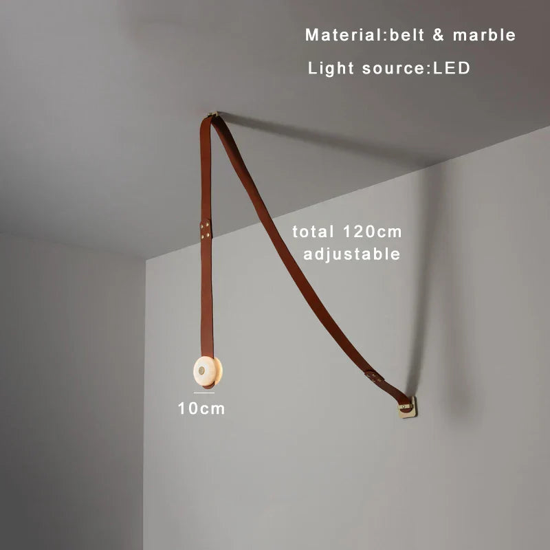 Luces de techo de mármol en cuero Decorbites™ - Lámpara colgante ajustable para comedor y dormitorio