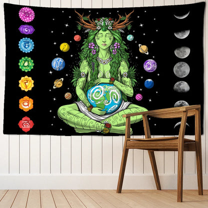 Decobites Seven Chakra Psychedelic Witchcraft Tapestry for Home Decor