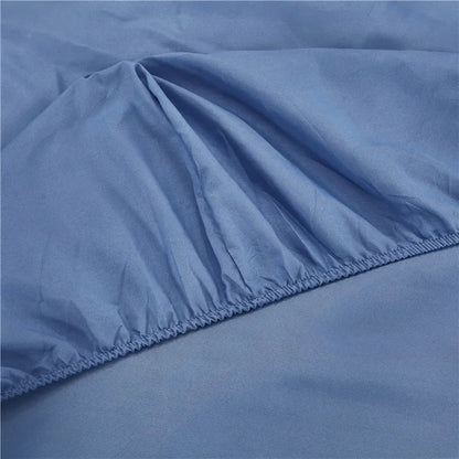 Decobites Solid Queen Fitted Sheet with Elastic Band for Single Double Beds