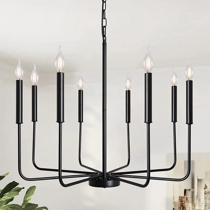 DecorBites™ Iron Chandelier for American Rural Style Living Room Kitchen Dining Bedroom