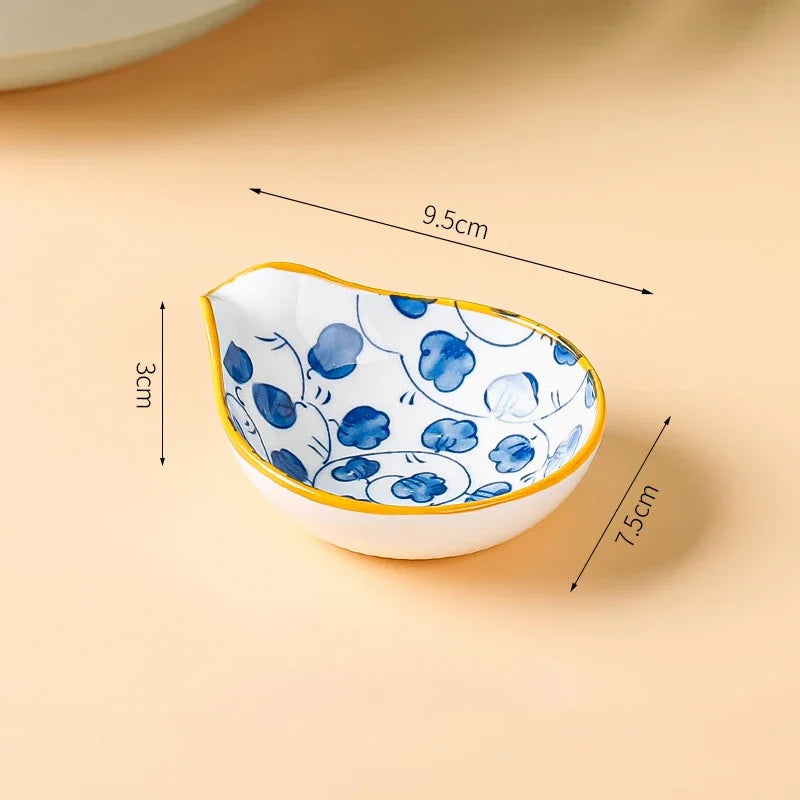 Geometric Ceramic Sauce Dish