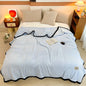 Decobites Milk Velvet Coral Fleece Blanket for Sofa & Bed - Warmth Throw