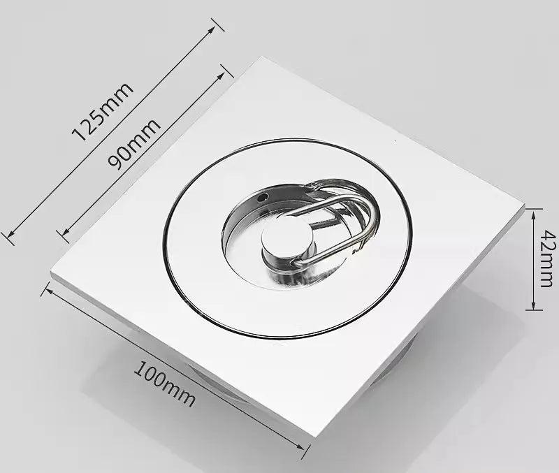 DecorBites™ Brass Chrome Swimming Pool Fishbowl Drain, Superior Quality, High Waterflow