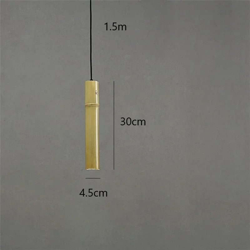 DecorBites™ مصابيح معلقة من أنبوب الخيزران لغرفة الشاي والمطعم والمطبخ وتناول الطعام، سلك قابل للتعديل