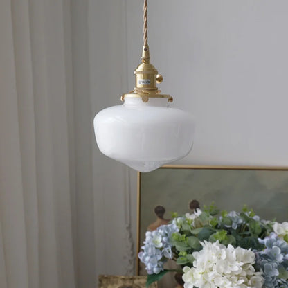DecorBites™ Glass LED Pendant Light Fixture Knob Switch Nordic Modern Hanging Lamp