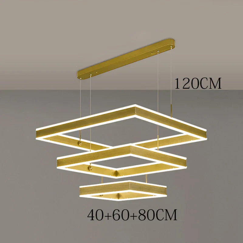 Chrome LED Pendant Light 6-Head Coffee Finish