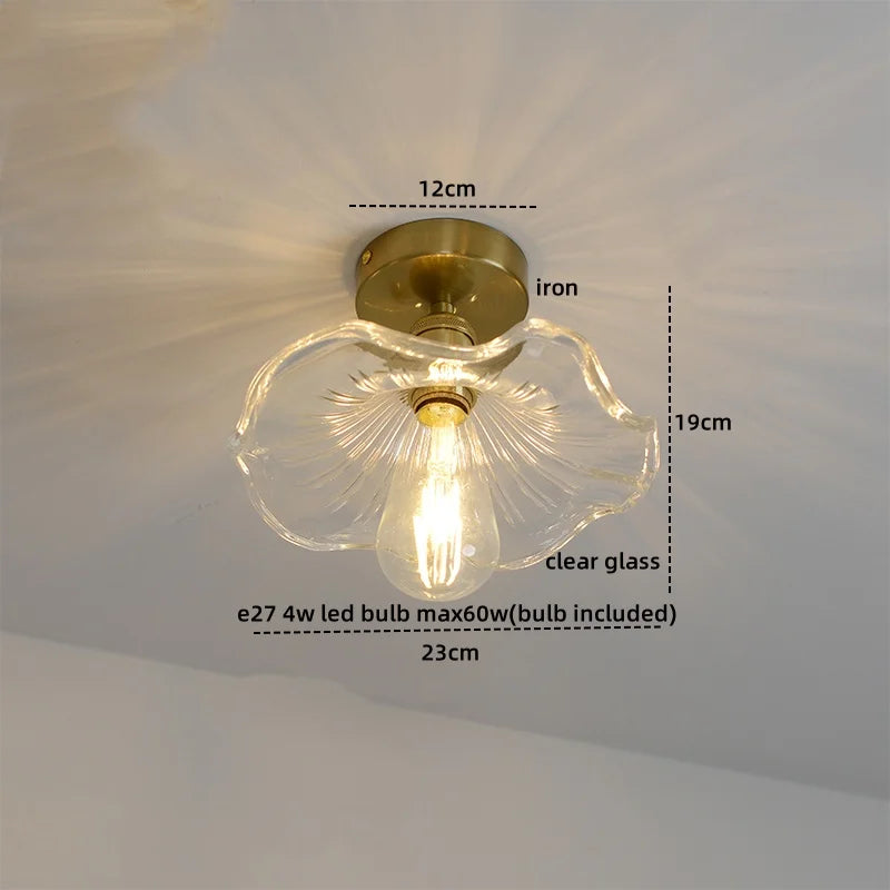 Green Glass Ceiling Lamp