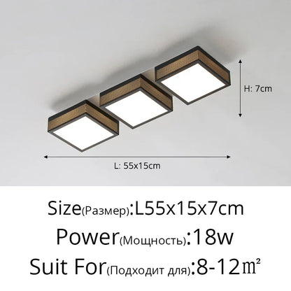 ديكوربايتس™ مصابيح سقف LED باللونين الأسود والأبيض، وحدات إضاءة حديثة وبسيطة لغرفة النوم والدراسة