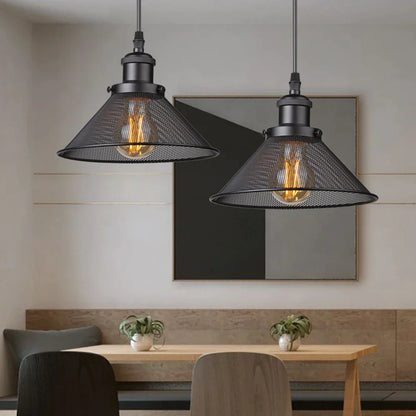 وحدة إضاءة معلقة على شكل قفص حديدي أسود من DecorBites™ لجزيرة المطبخ وغرفة الطعام والممر