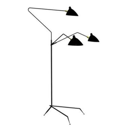 DecorBites™ Black Serge Mouille Tripod Floor Lamp - Loft Industrial Standing Lamp