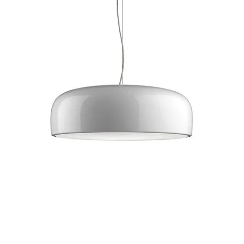 Lámpara colgante redonda negra brillante Decorbites™ para comedor, lámpara colgante moderna nórdica