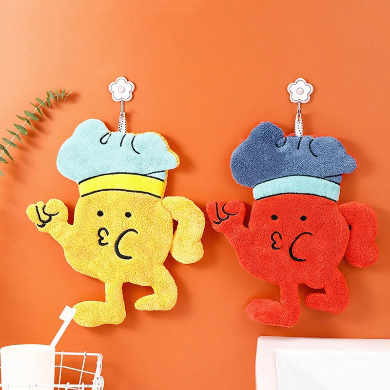 DecorBites™ Cartoon Microfiber Hand Towel for Kitchen & Bathroom Decor