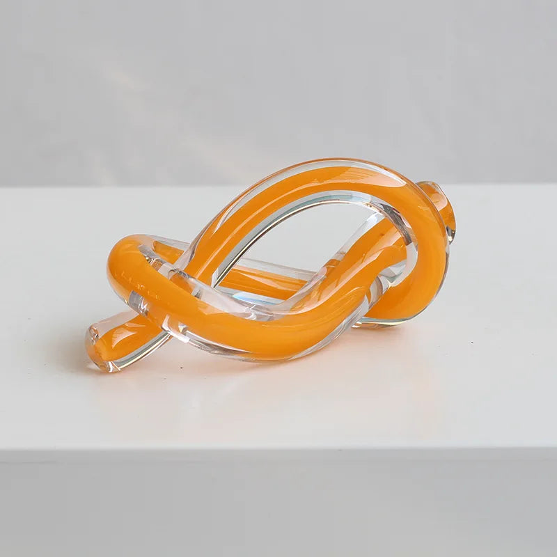 ديكور بايتس™ منحوتات زجاجية هندسية بعقدة خيطية، إكسسوار ديكور منزلي