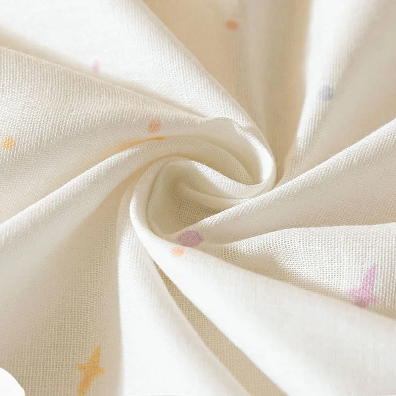 DecorBites™ Cartoon Embroidered Fitted Sheet Single Bed Cover, 100% Cotton, All Seasons, Anti-Slip