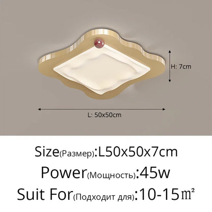 Lámpara de techo LED estilo crema DecorBites™ para la decoración de dormitorios y salas de estar