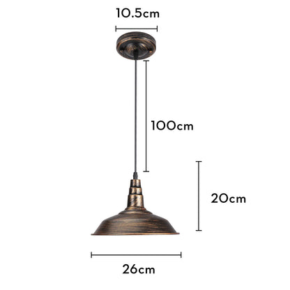 Industrial Vintage Black Iron Pendant Light