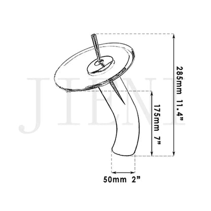DecorBites™ Glass Bathroom Sink with Rocker Handle Faucet, Chrome Finish