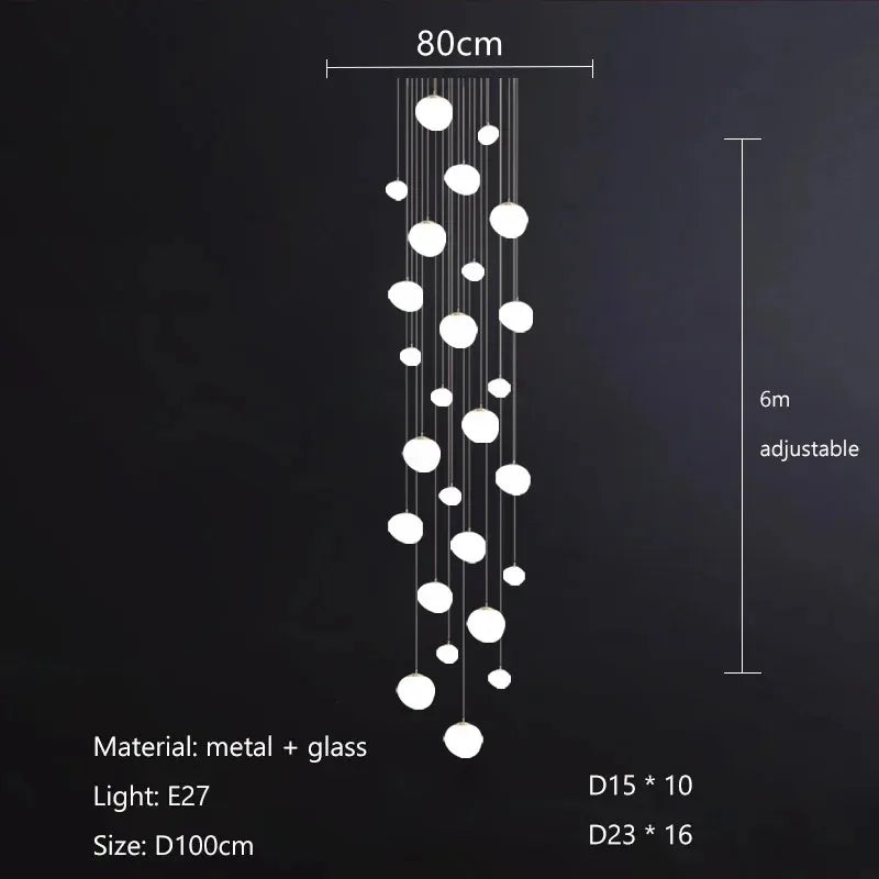 Lámparas colgantes LED de bola de cristal DecorBites™ para decoración del hogar, sala de estar/comedor, bar y escaleras