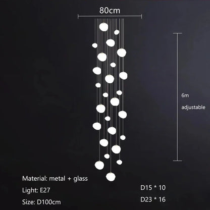 Lámparas colgantes LED de bola de cristal DecorBites™ para decoración del hogar, sala de estar/comedor, bar y escaleras