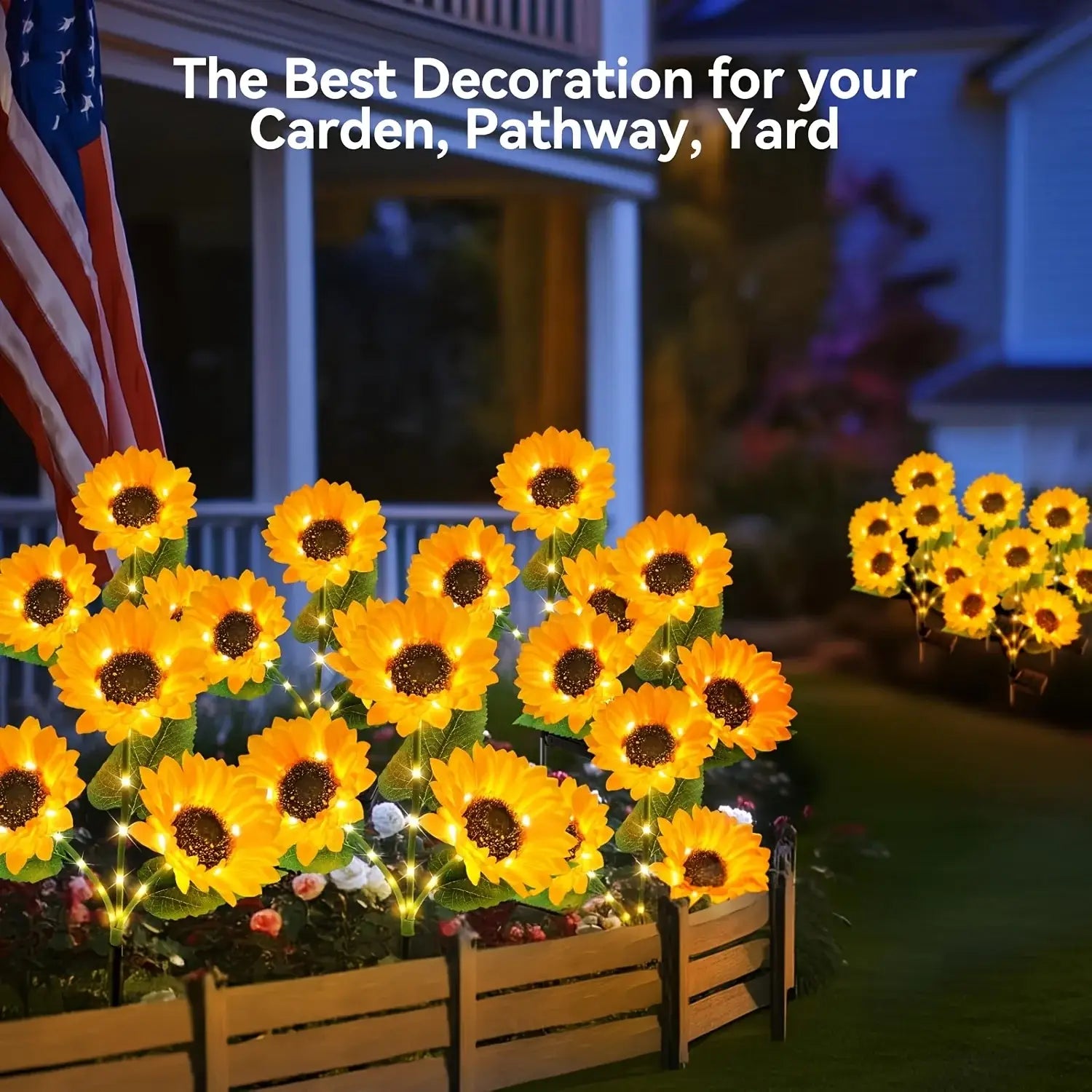 DecorBites™ Sunflower Solar LED Garden Light - Auto Brightness