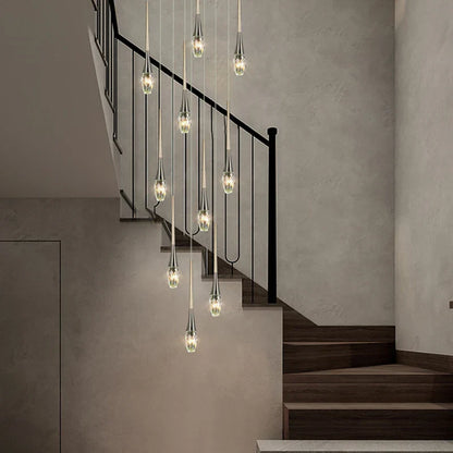 DecorBites™ Elegant Crystal Chandelier for Duplex Villa, Restaurant, and Living Room