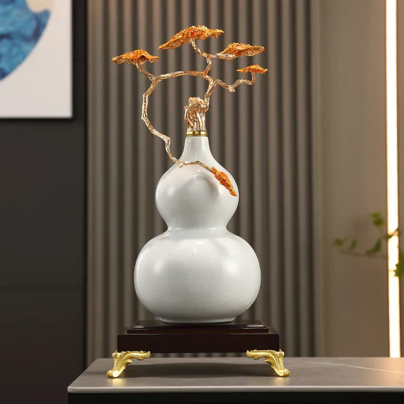 DecorBites™ Gourd Ornament Ceramic Handicrafts Home Decor Accessories