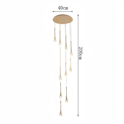 Modern Crystal Pendant Light With Adjustable Height