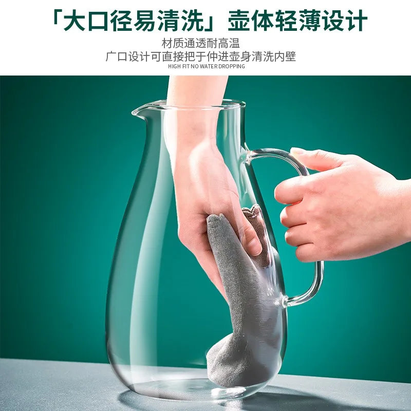 DecorBites™ Large Capacity Water Jar Set with Handle, Heat-Resistant and Explosion-Proof