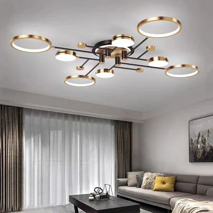 DecorBites™ Gold/Black Pendant Light Chandelier for Living Room Dining Bedroom - Modern Nordic Ceiling Lamps